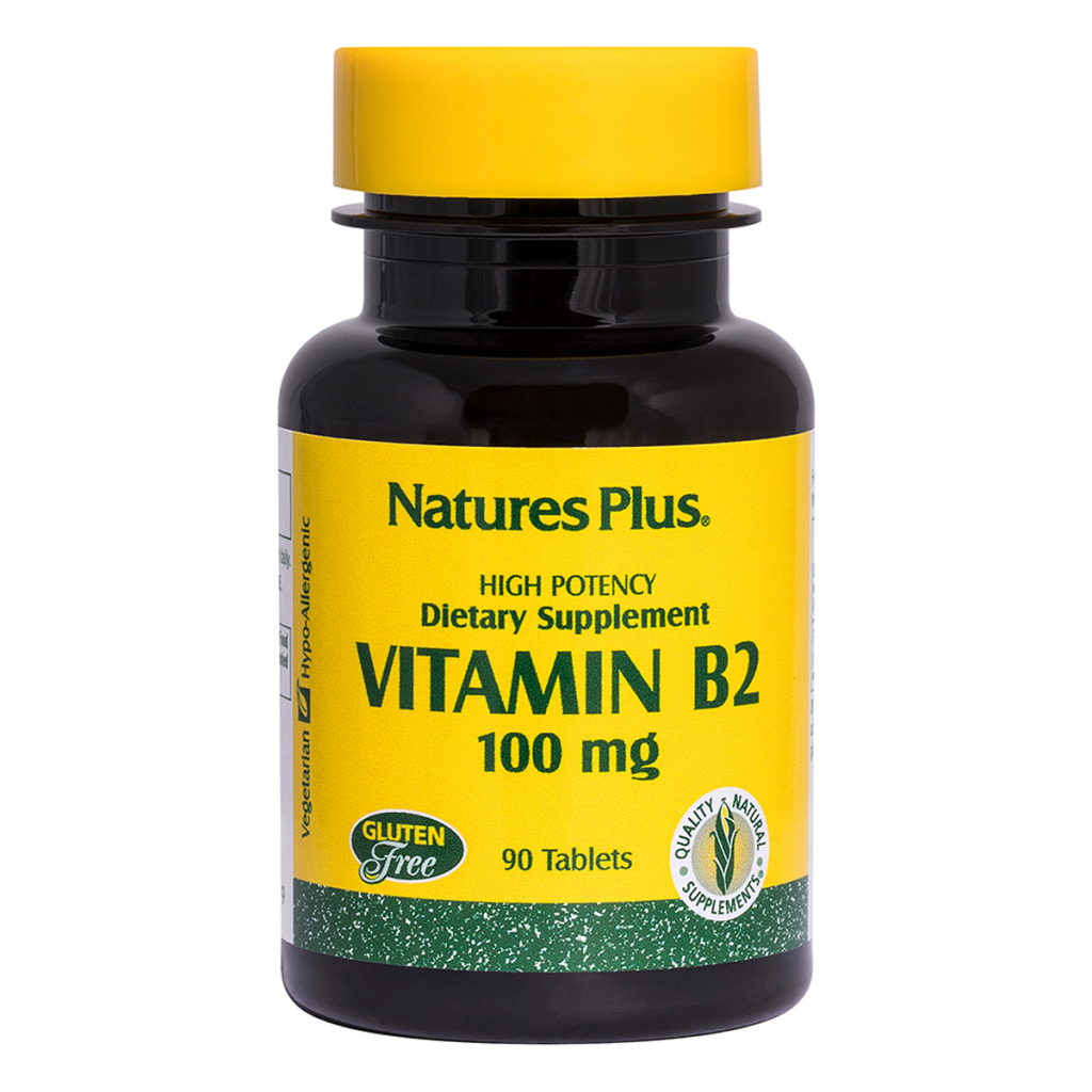 Вітамін Natures Plus Рибофлавін, B-2, Nature's Plus, 100 мг, 90 таблеток (NTP1630) - зображення 1