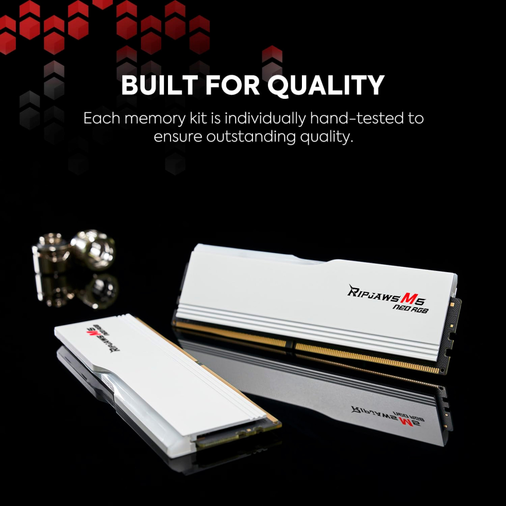 Модуль пам'яті для комп'ютера DDR5 64GB (2x32GB) 6000 MHz Ripjaws M5 Neo RGB Matte White G.Skill (F5-6000J3636F32GX2-RM5NRW) - зображення 7