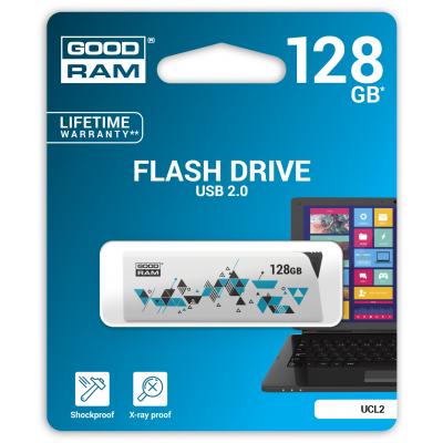 USB флеш накопичувач Goodram 128GB UCL2 Click White USB 2.0 (UCL2-1280W0R11) - зображення 4