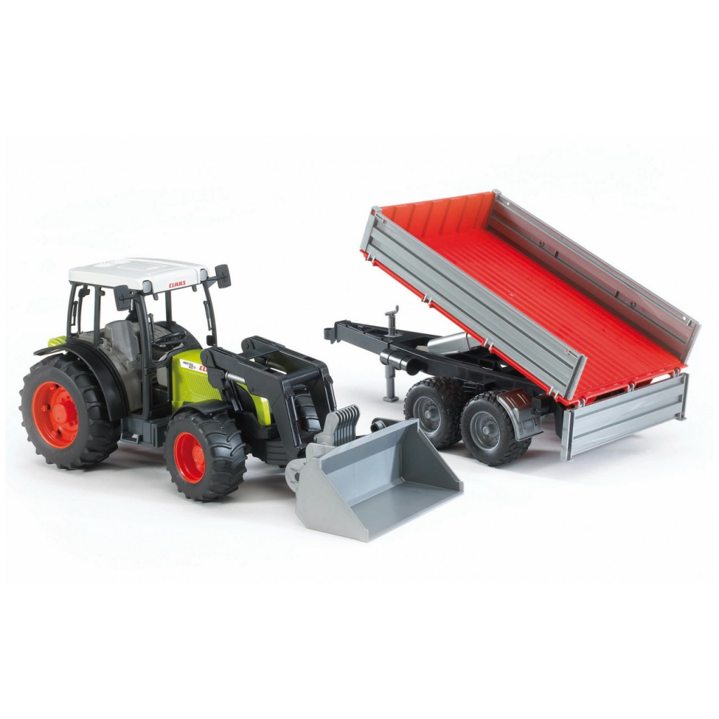 Спецтехніка Bruder Трактор Nectis 267 F с погрузчиком и прицепом, М1:16 (02112) - зображення 1