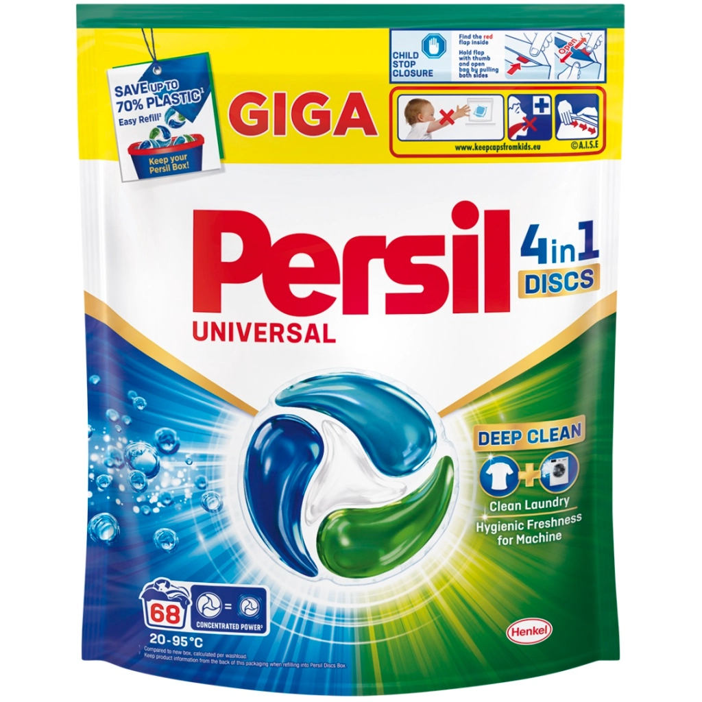 Капсули для прання Persil 4in1 Discs Universal Deep Clean 68 шт. (9000101826715) - зображення 1