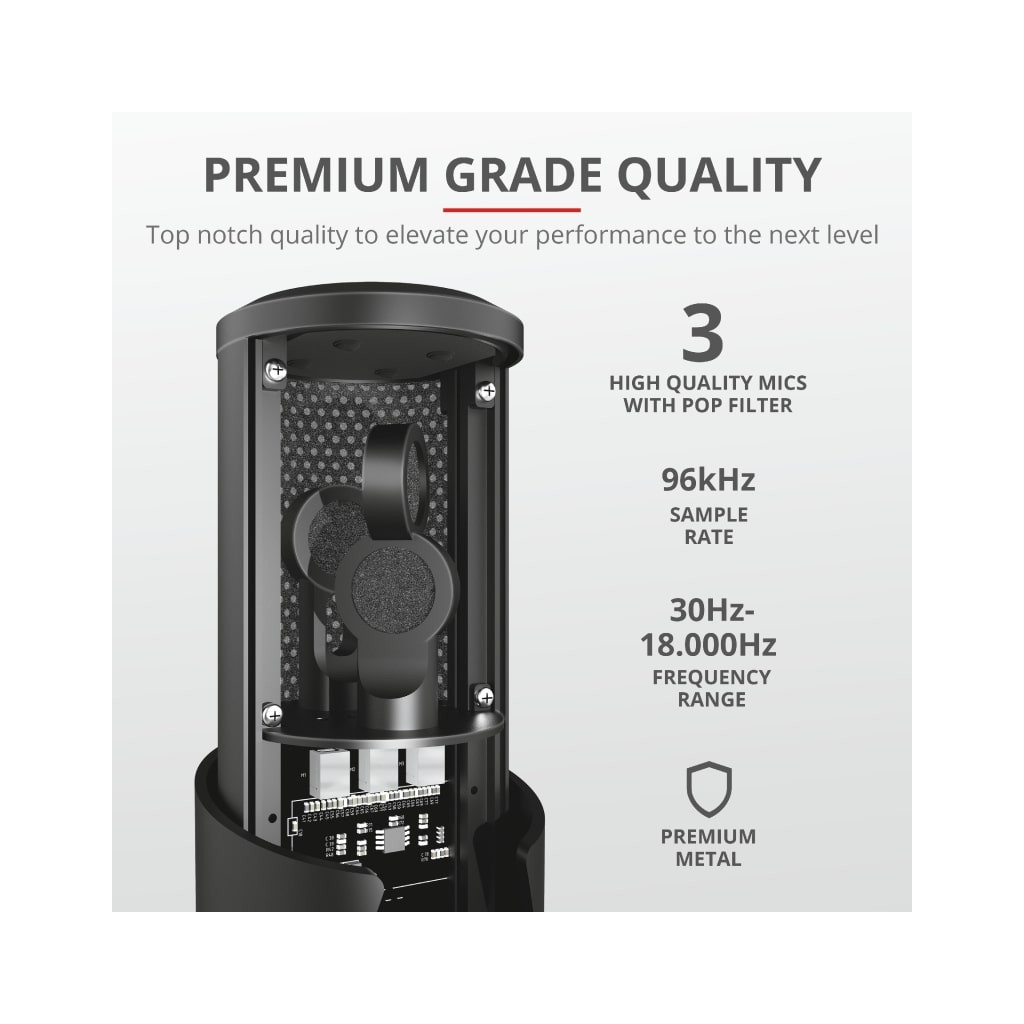 Мікрофон Trust GXT 258 Fyru USB 4-in-1 Streaming Microphone Black (23465) - зображення 11
