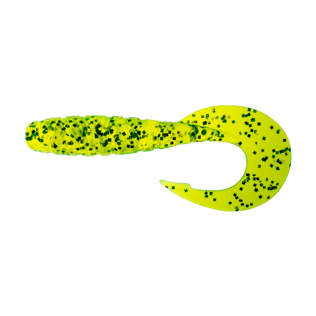 Силікон рибальський FishUP Mighty Grub 4.5" 026 - Flo Chartreuse/Green (4шт/уп) (1864.04.35) - зображення 1