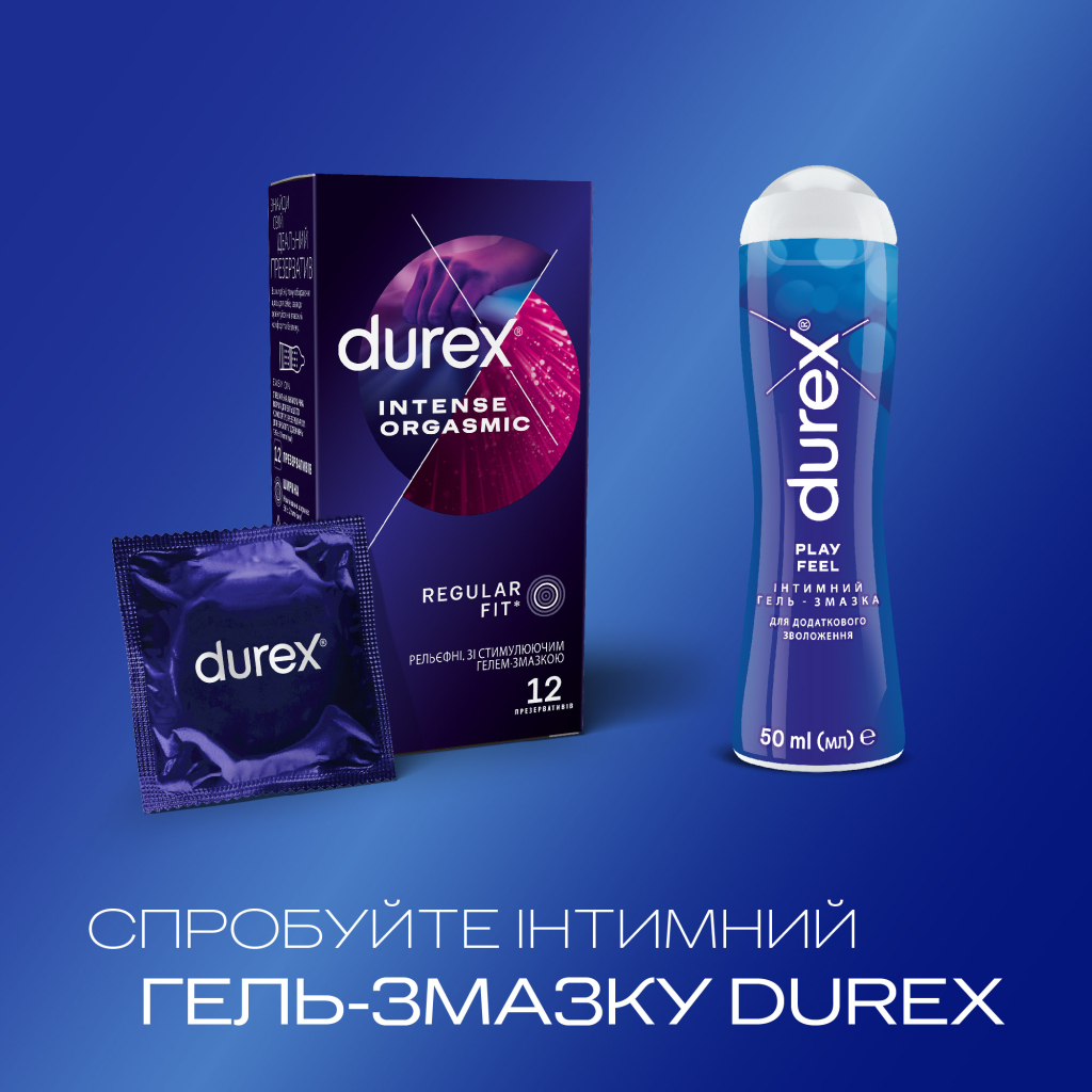 Презервативи Durex Intense Orgasmic рельєфні з стимулюючим гелем-змазкою 12 шт. (5052197056037) - изображение 5