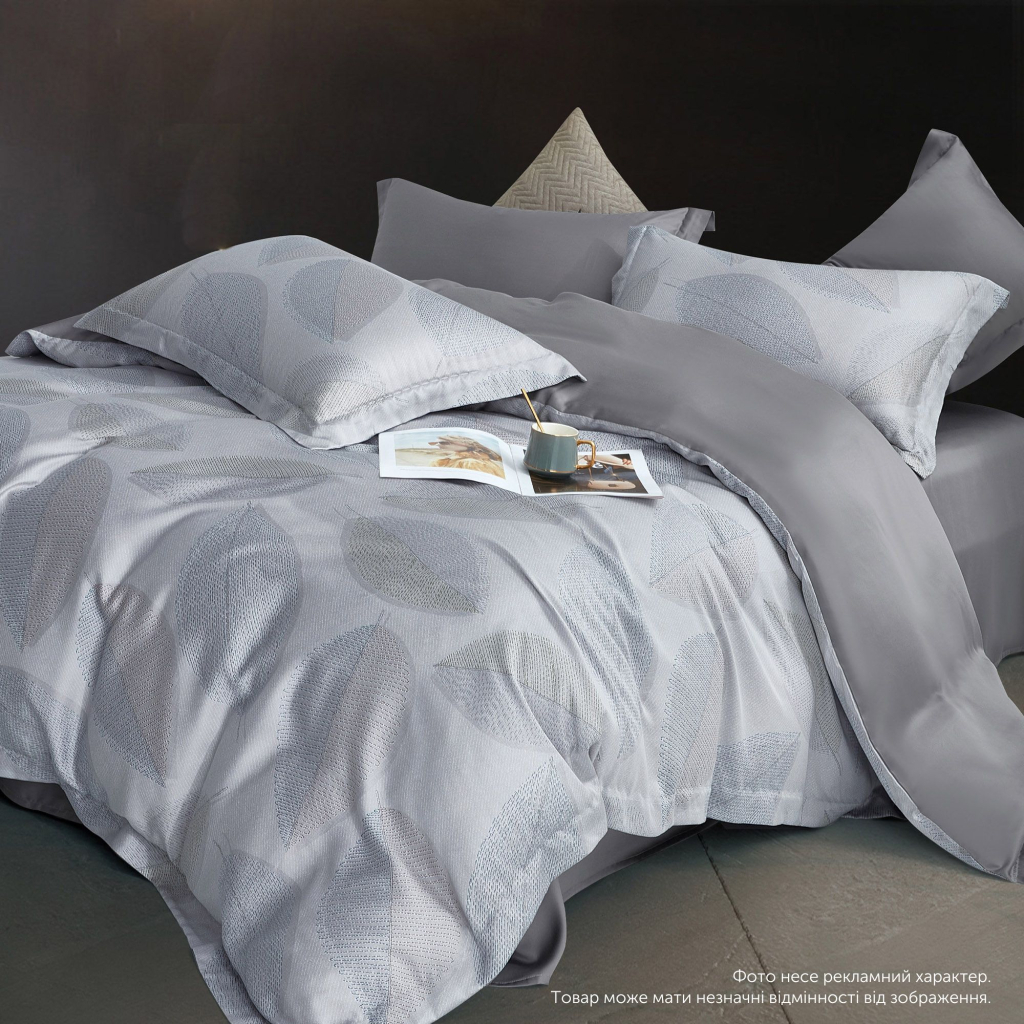 Постільна білизна Home Line Сатин Тенсел Фогліє євро (187066) - зображення 2