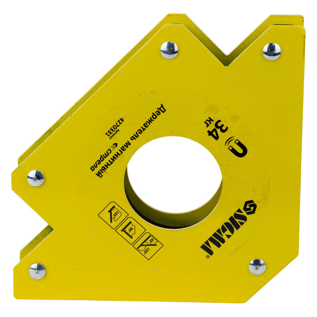 Магніт для зварювання Sigma стріла 34кг 110x110мм (45, 90, 135 °) (4270331) - изображение 4