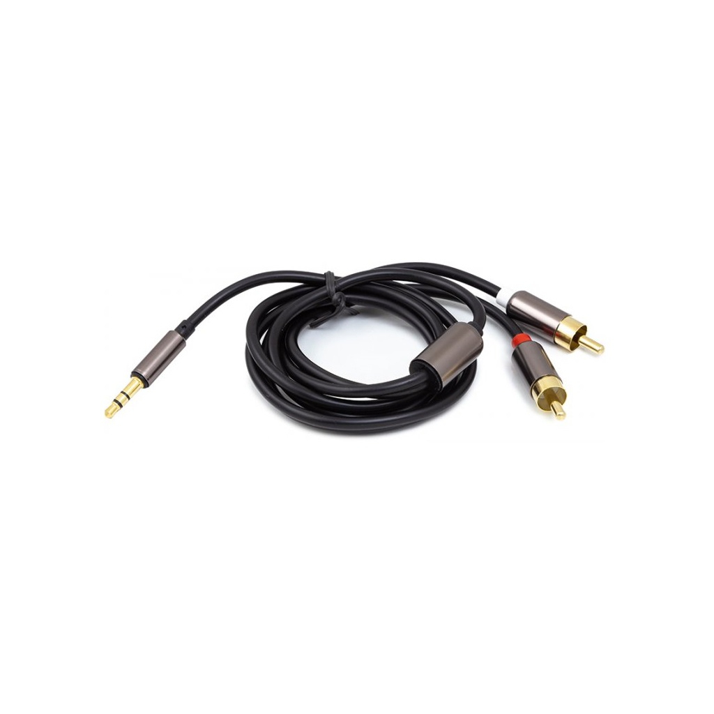 Кабель мультимедійний 3.5mm M to 2xRCA 1.0m PowerPlant (CA912834) - зображення 1