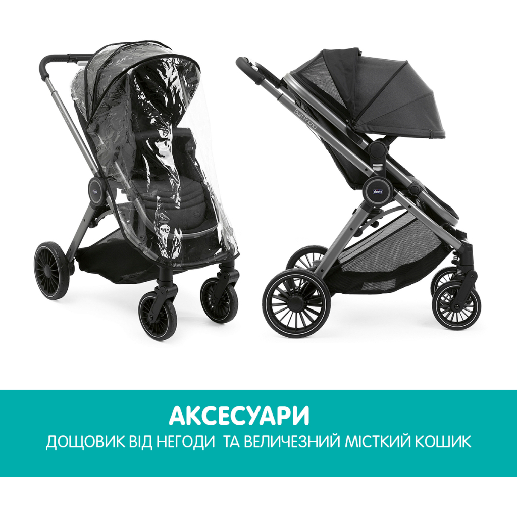 Коляска Chicco Best Friend Pro Stroller Чорна (79866.42) - зображення 9