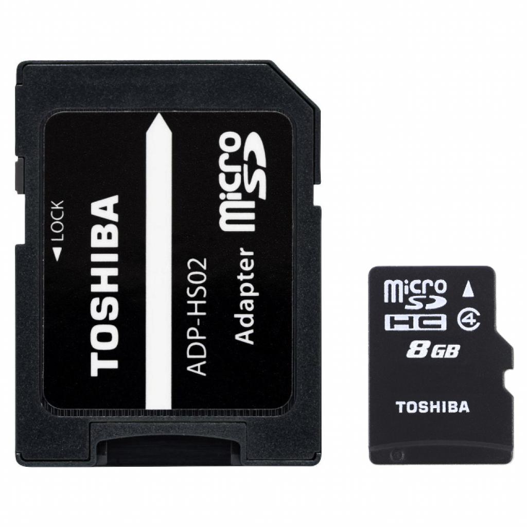 Карта пам'яті Toshiba 8GB microSDHC class 4 (THN-M102K0080M2) - зображення 1