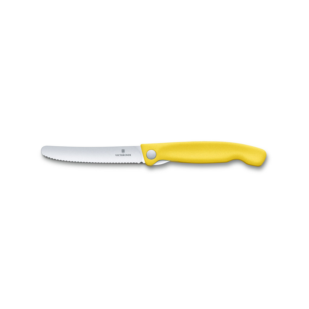 Кухонний ніж Victorinox SwissClassic Foldable Paring 11 см Serrated Yellow (6.7836.F8B) - зображення 5