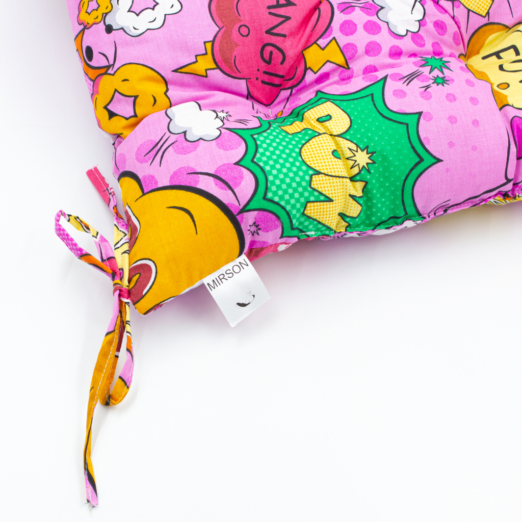 Подушка на стілець MirSon Бязь 17-0512 Bombs pink 40х40 см (2200006185581) - зображення 2