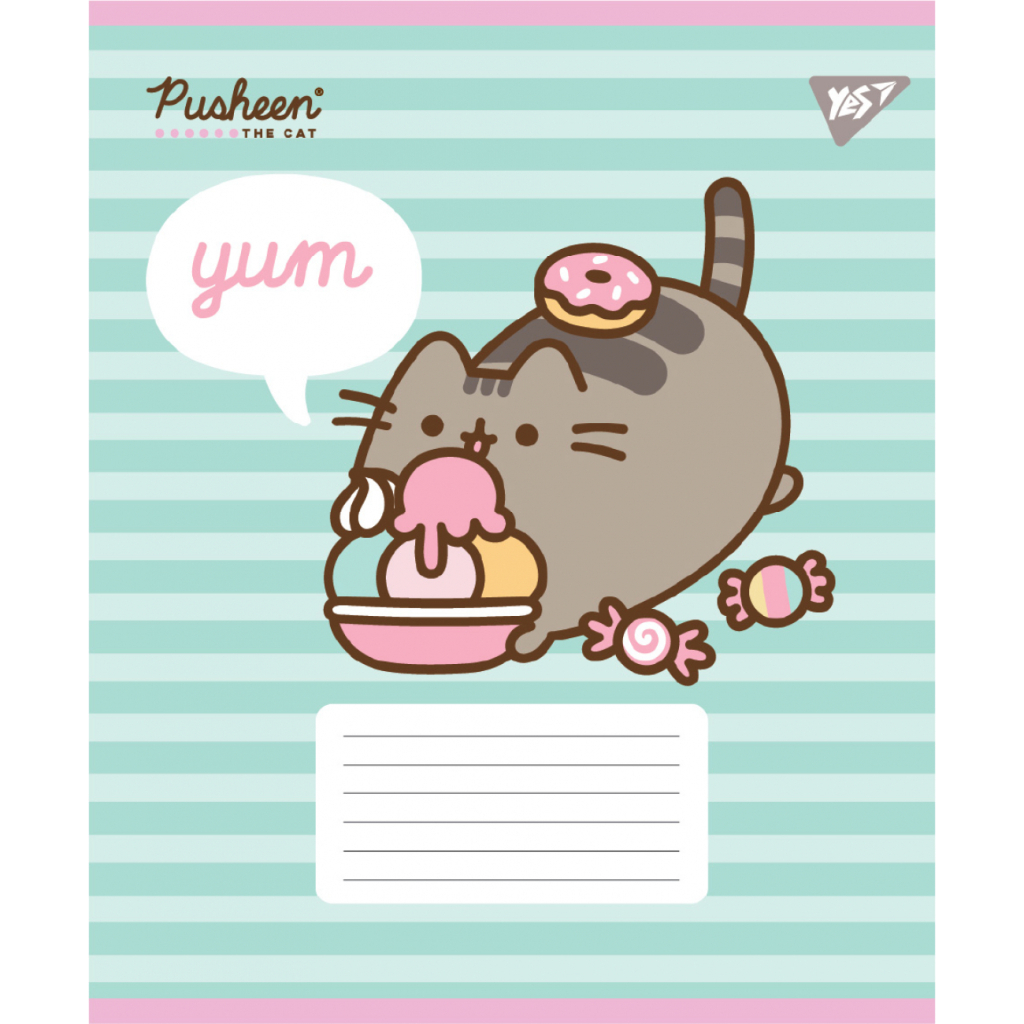 Зошит Yes Pusheen Candy А5 12 аркушів коса лінія (767599) - зображення 5