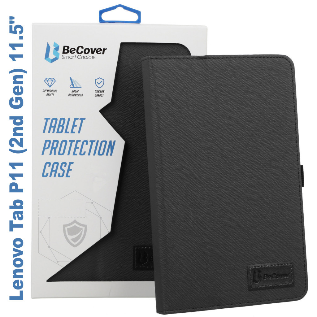 Чохол до планшета BeCover Slimbook Lenovo Tab P11 (2nd Gen) (TB-350FU/TB-350XU) 11.5" Black (710118) - зображення 1