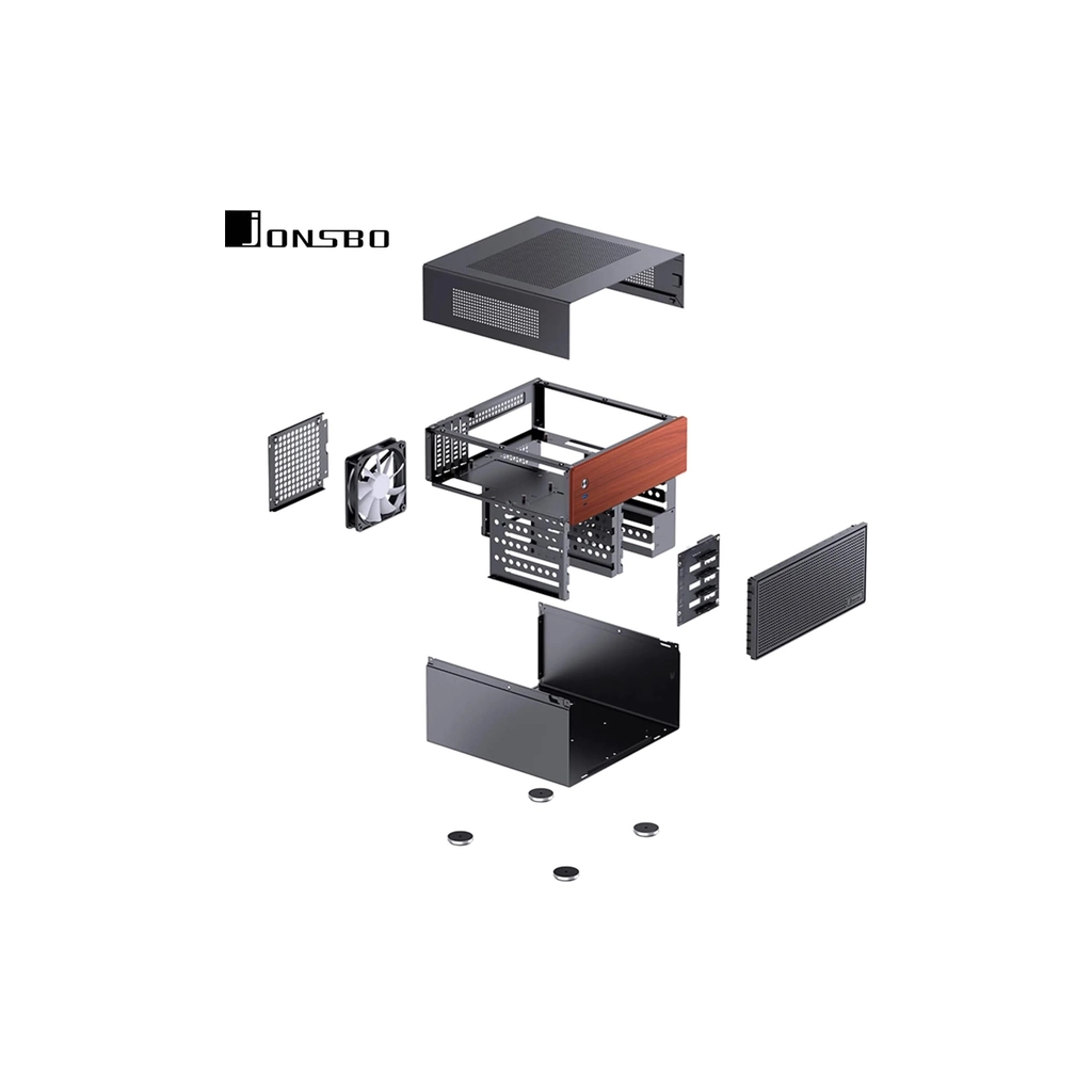 Корпус JONSBO N4 Black - зображення 12