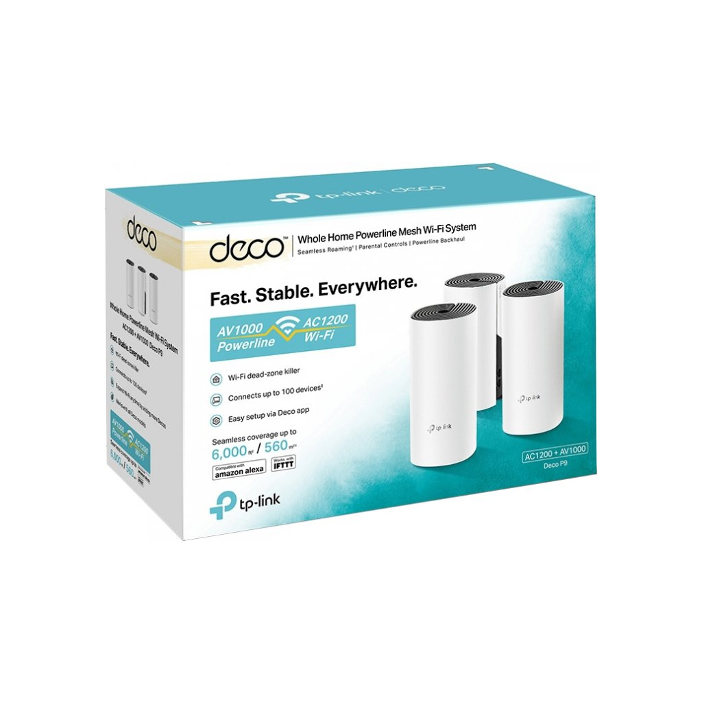 Точка доступу Wi-Fi TP-Link DECO-P9-3-PACK - зображення 2