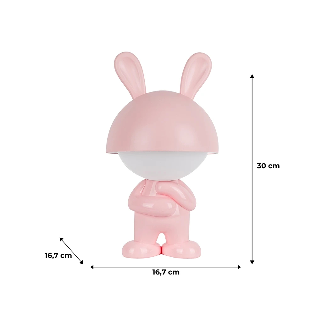 Нічник Kite Світильник LED з акумулятором Dreamy Bunny, рожевий (K25-315-1-2) - зображення 6