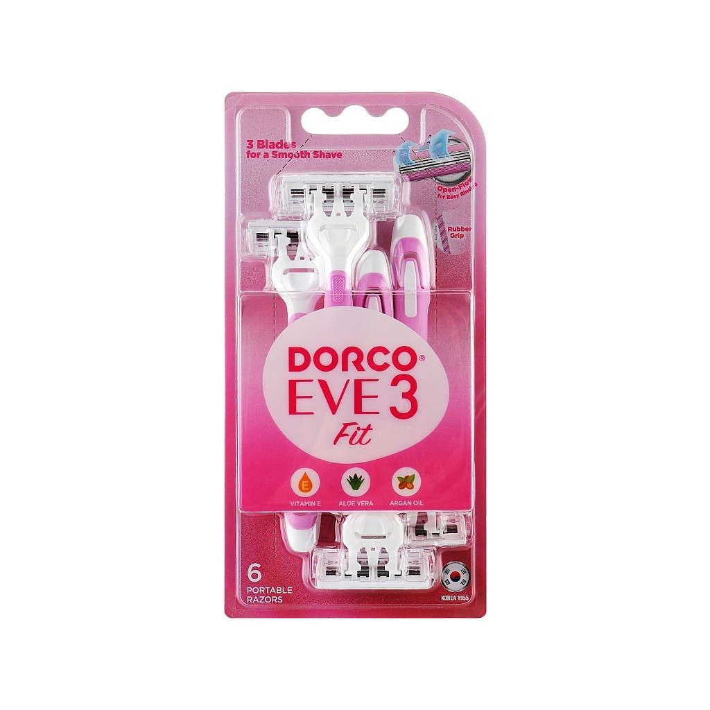 Бритва Dorco Eve 3 Fit Одноразова Для жінок 6 шт. (8801038591087) - зображення 1