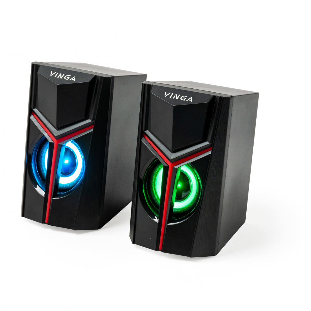 Акустична система Vinga SP-100 LED USB Black - зображення 7