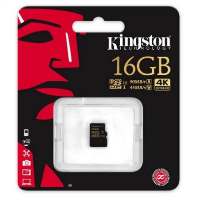 Карта пам'яті Kingston 16GB microSDHC class 10 UHS-I U3 (SDCG/16GBSP) - зображення 3