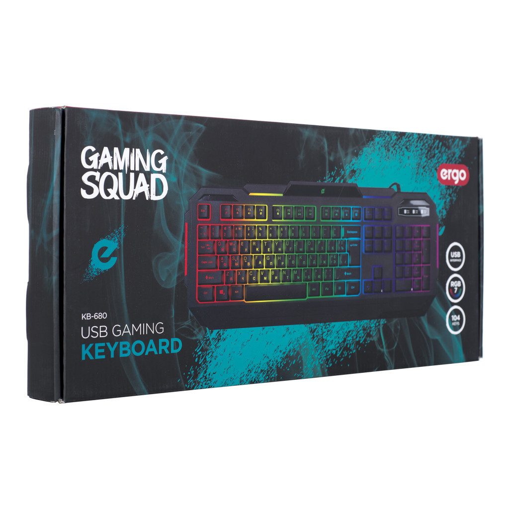 Клавіатура Ergo KB-680 USB Black - зображення 6