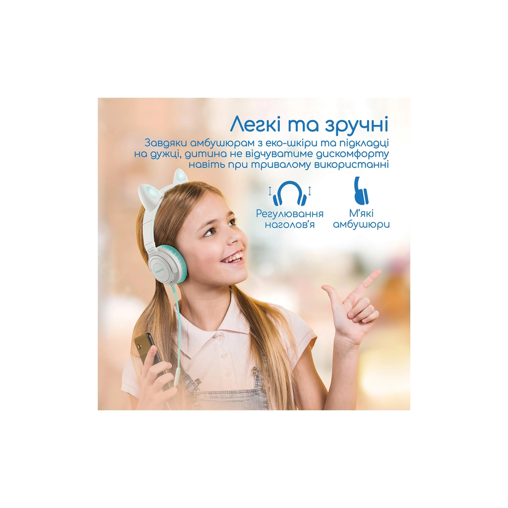 Навушники Promate Panda Aqua (panda.aqua) - зображення 5