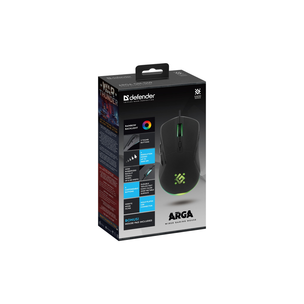 Мишка Defender Arga GM-049 USB Black (52049) - зображення 5