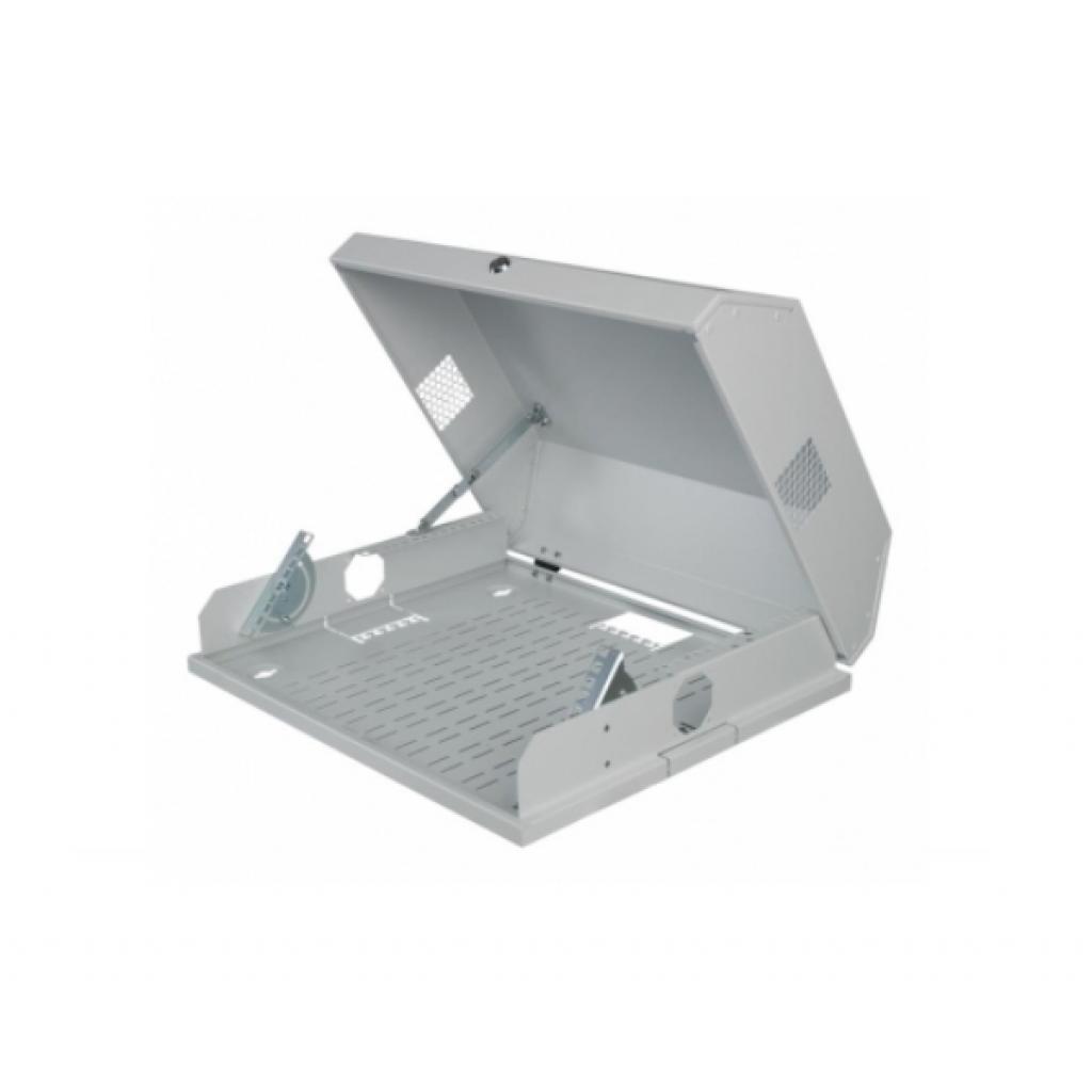 Шафа настінна Mirsan SLIM 3+5U 19" 537x475, RAL 7035 (MR.SLM.02) - зображення 1