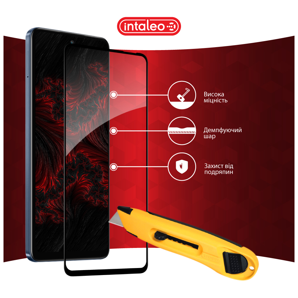 Скло захисне Intaleo Full Glue Infinix Hot 50 4G Black (1283126607318) - зображення 5