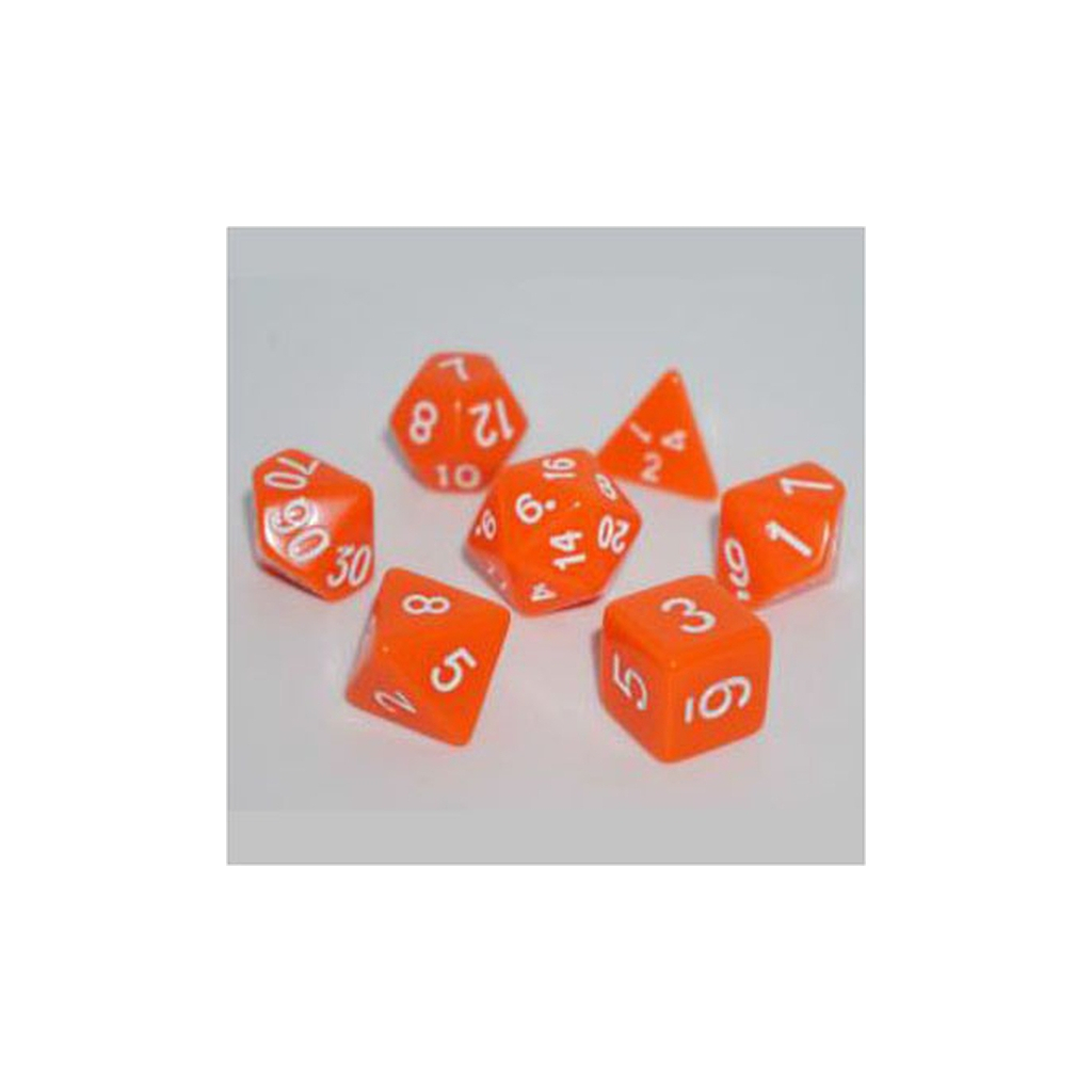 Набір кубиків для настільних ігор Games 7 Days Opaque 7 Dice Set - Orange (7 шт.) (g7dopaq03) - зображення 1