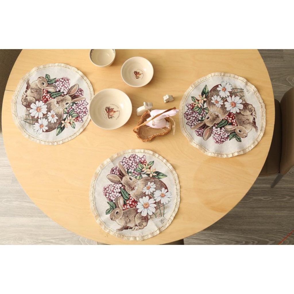 Серветка на стіл Прованс гобеленова кругла Alicia D-35 (026073) - зображення 5