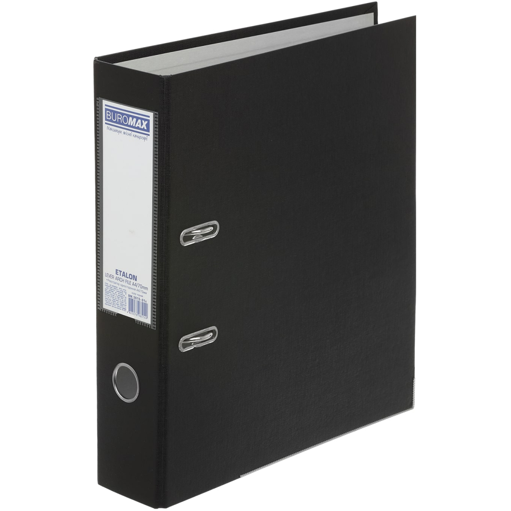 Папка - реєстратор Buromax Etalon A4 75 мм Чорна (BM.3015-01c) - зображення 1