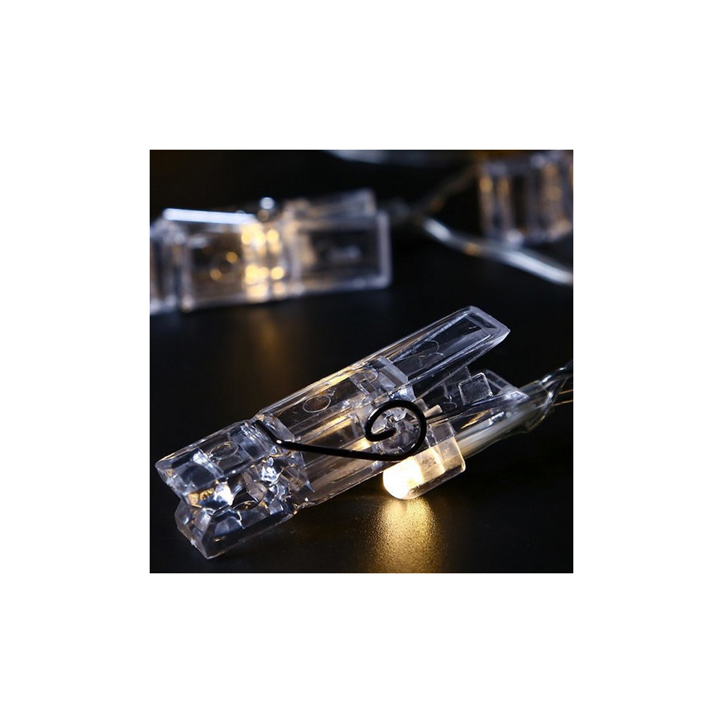 Гірлянда ColorWay Світлодіодна з прищіпками для фото 20 LED / 3 м USB (CW-LCP-20L30BU) - зображення 4