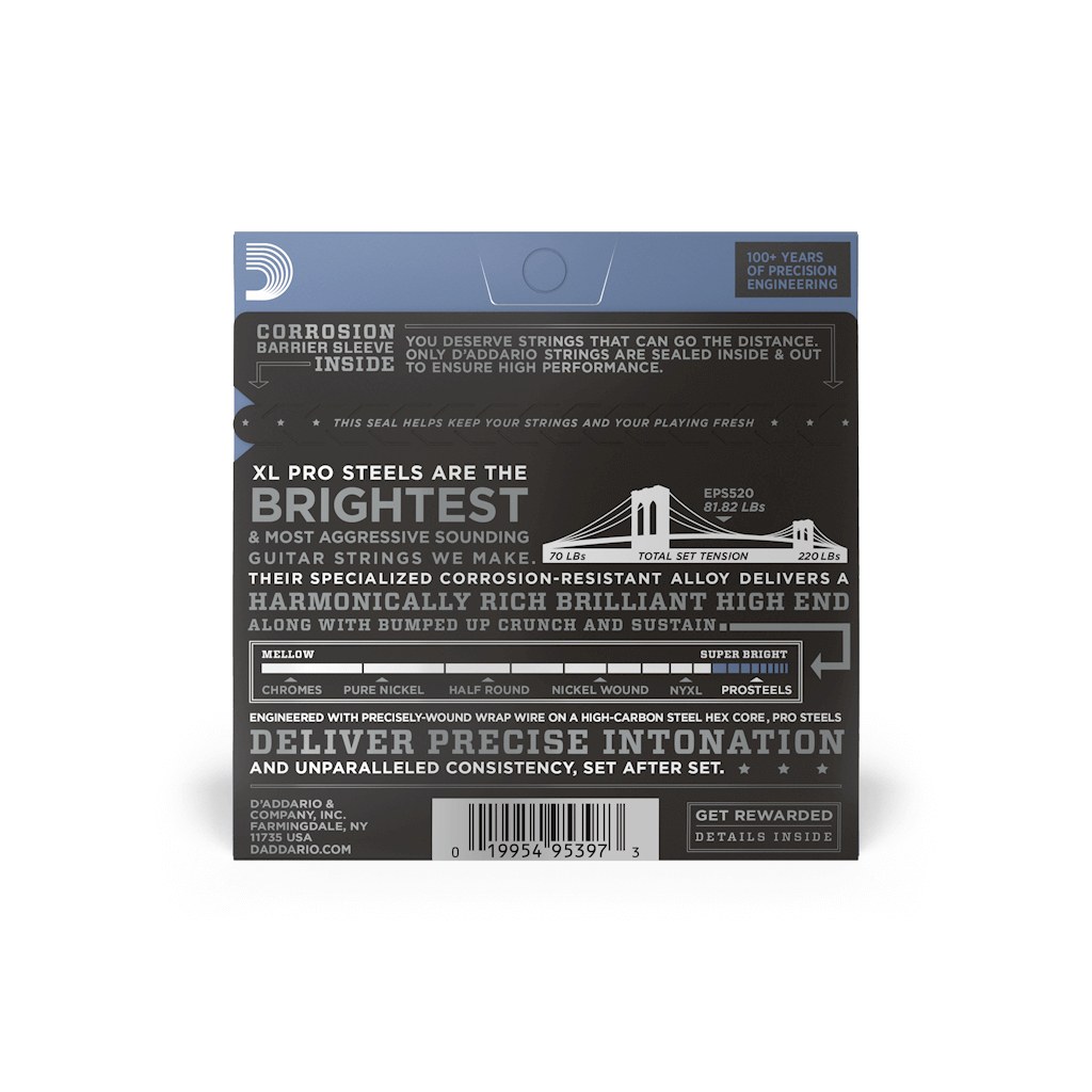 Струни для гітари D'Addario XL ProSteels Super Light (9-42) (EPS520) - зображення 3