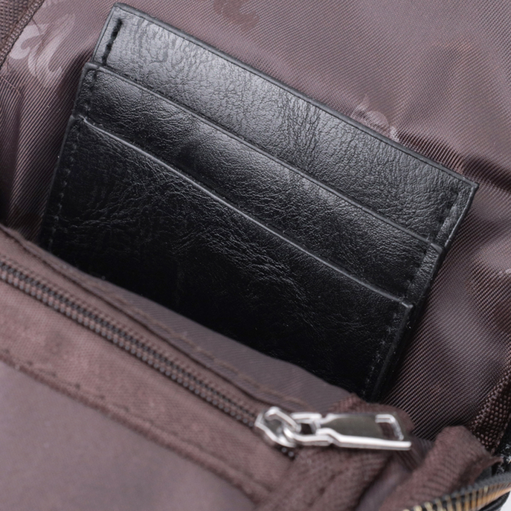 Сумка Vintage Жіноча слінг через плече з екошкіри Чорна (22754) - зображення 7