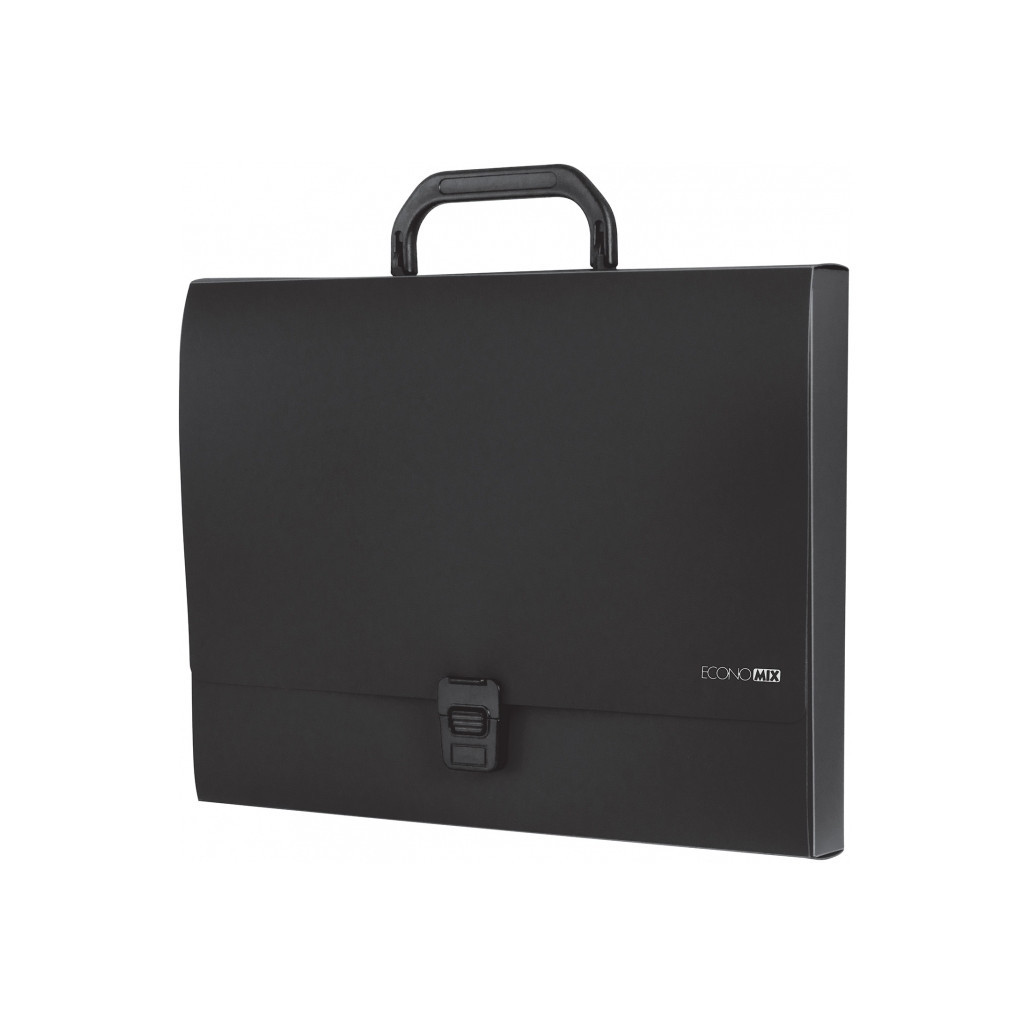 Папка - портфель Economix пластиковий A4 на застібці 1 відділення, чорний (E31607-01) - зображення 1