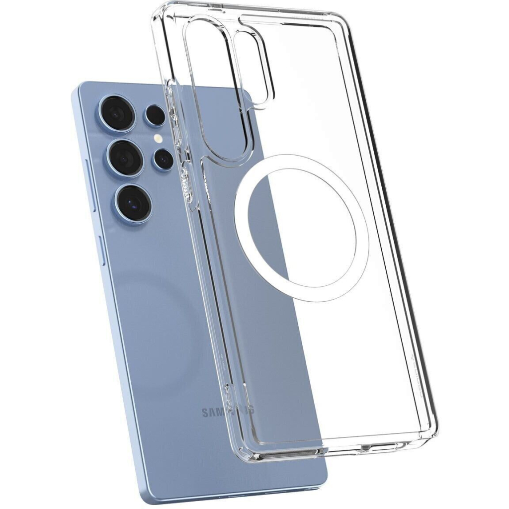 Чохол до мобільного телефона Spigen Samsung Galaxy S25 Ultra, Ultra Hybrid MagFit, Clear White (ACS08956) - изображение 8