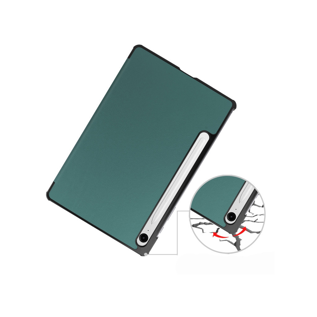 Чохол до планшета BeCover Smart Case Samsung Tab S9 (SM-X710/SM-X716)/S9 FE (SM-X510/SM-X516B) 11.0" Dark Green (710410) - зображення 6
