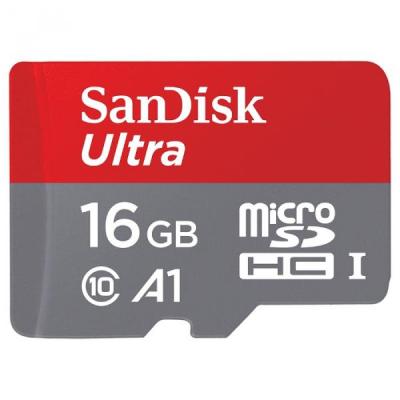 Карта пам'яті SanDisk 16GB microSDHC class 10 UHS-I U1 (SDSQUAR-016G-GN6MA) - зображення 1