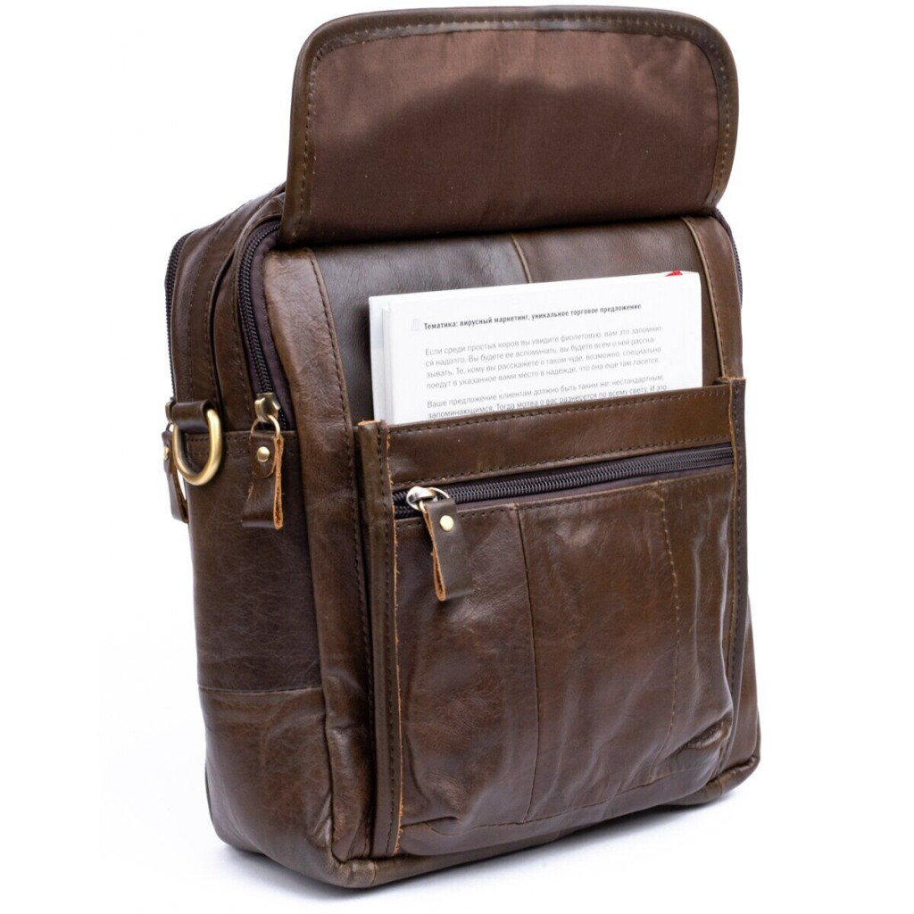 Сумка Vintage Коричнева (14764) - зображення 7