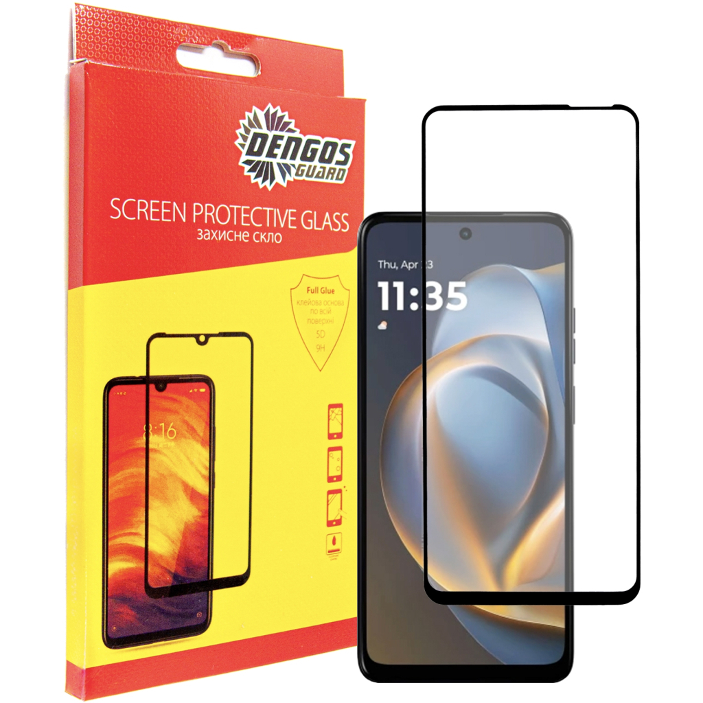 Скло захисне Dengos Full Glue Motorola G05 (black) (TGFG-396) - зображення 1