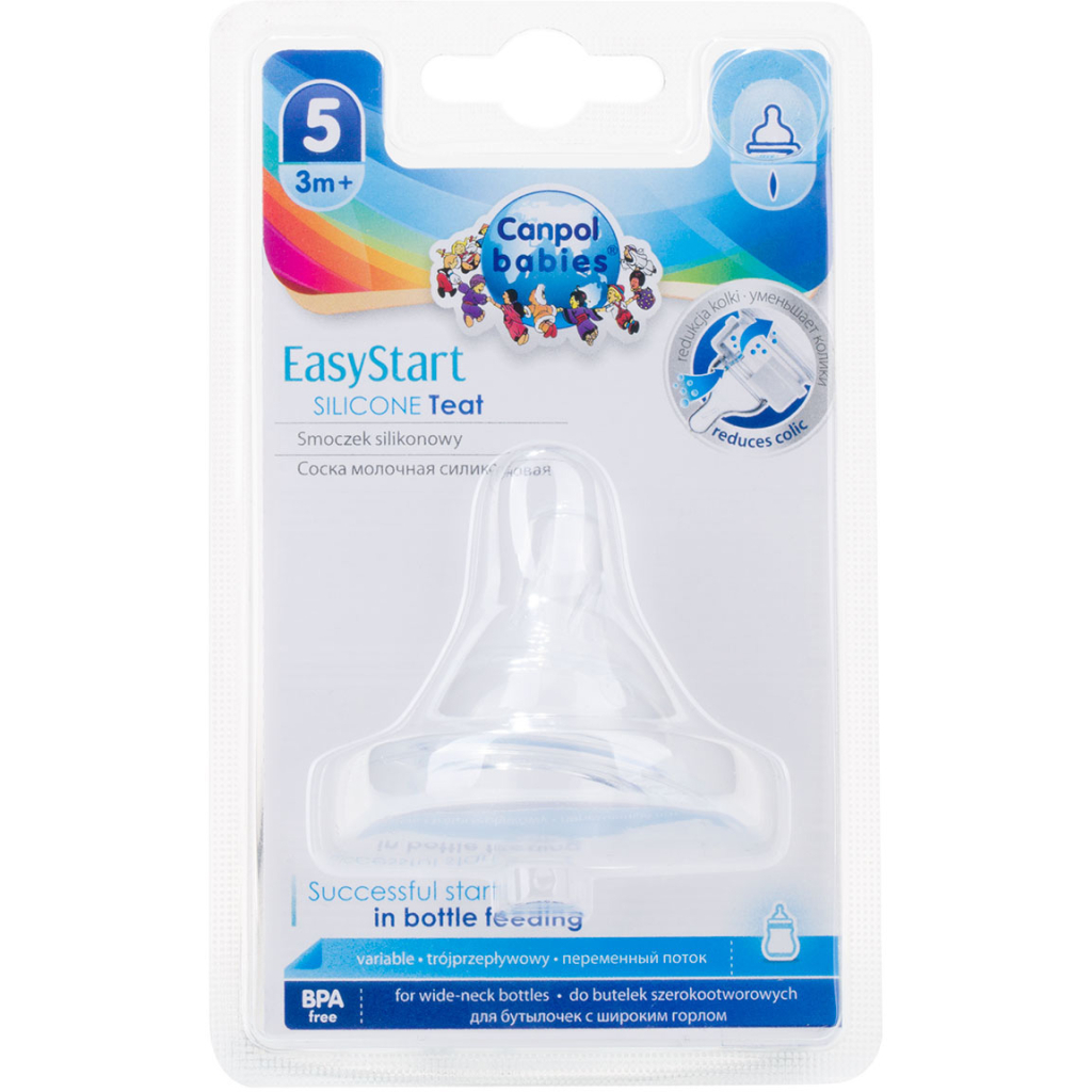Соска Canpol babies EasyStart силіконова з широким отвором, 3-х позиційна 1 шт. (21/724) - изображение 2