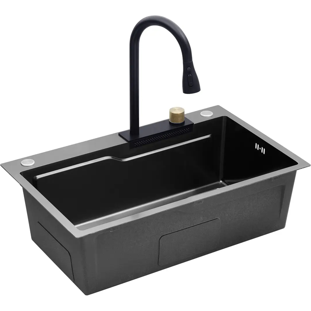 Мийка кухонна Kroner Schwarze-SET7546HMPVD (CV032277) - зображення 4
