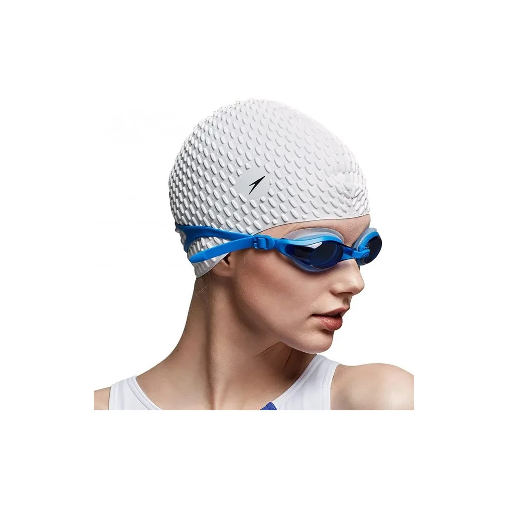 Шапка для плавання Speedo Bubble Cap AF білий 8-709290003 OSFM (5053744175850) - зображення 2