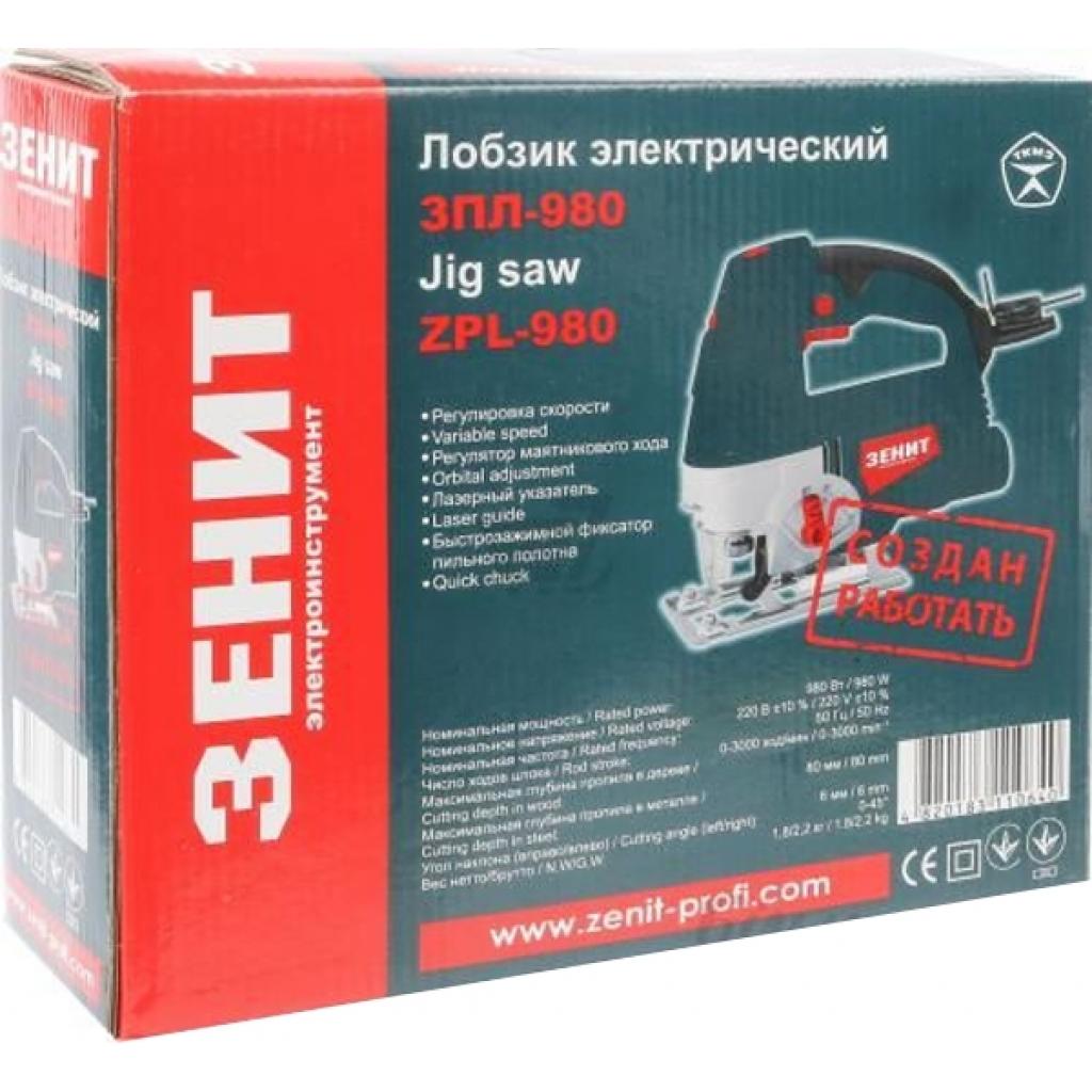 Електролобзик Зеніт ЗПЛ-980 (841721) - изображение 2