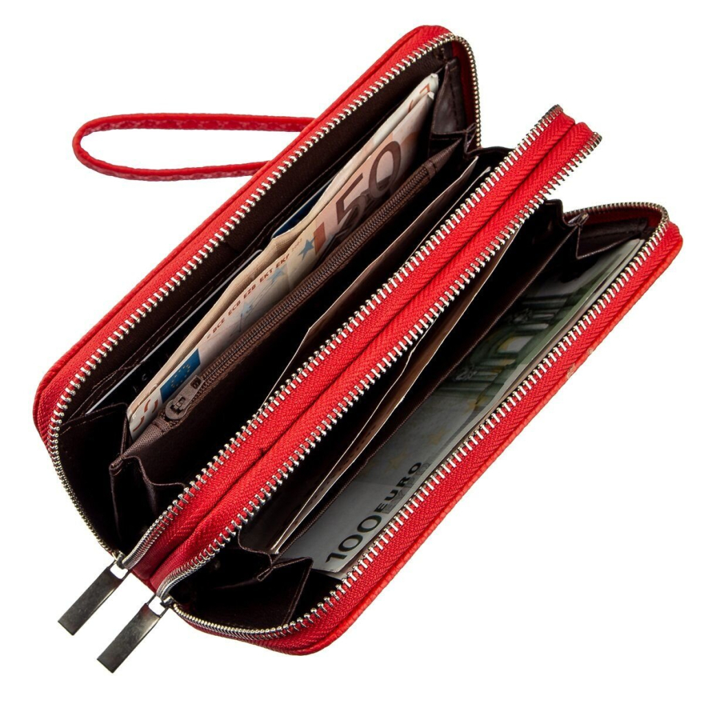 Гаманець Kivi З зернистої екошкіри Яскраво-червоний (19044) - зображення 3