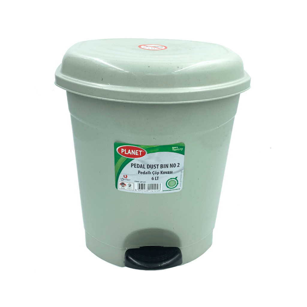 Контейнер для сміття Planet Household №2 з педаллю сірий 6 л (10338) - изображение 2