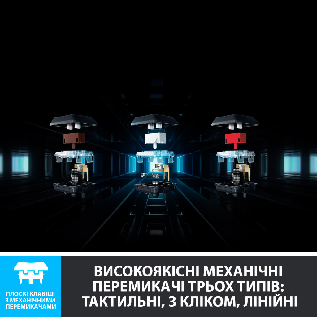 Клавіатура Logitech G815 Lightsync RGB Mechanical GL Linear USB UA Black (920-009008) - зображення 10