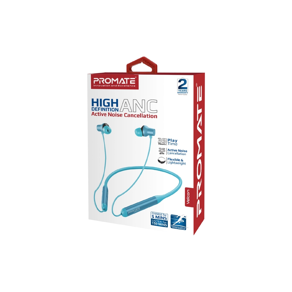 Навушники Promate ANC Velcon Blue (velcon.blue) - зображення 2