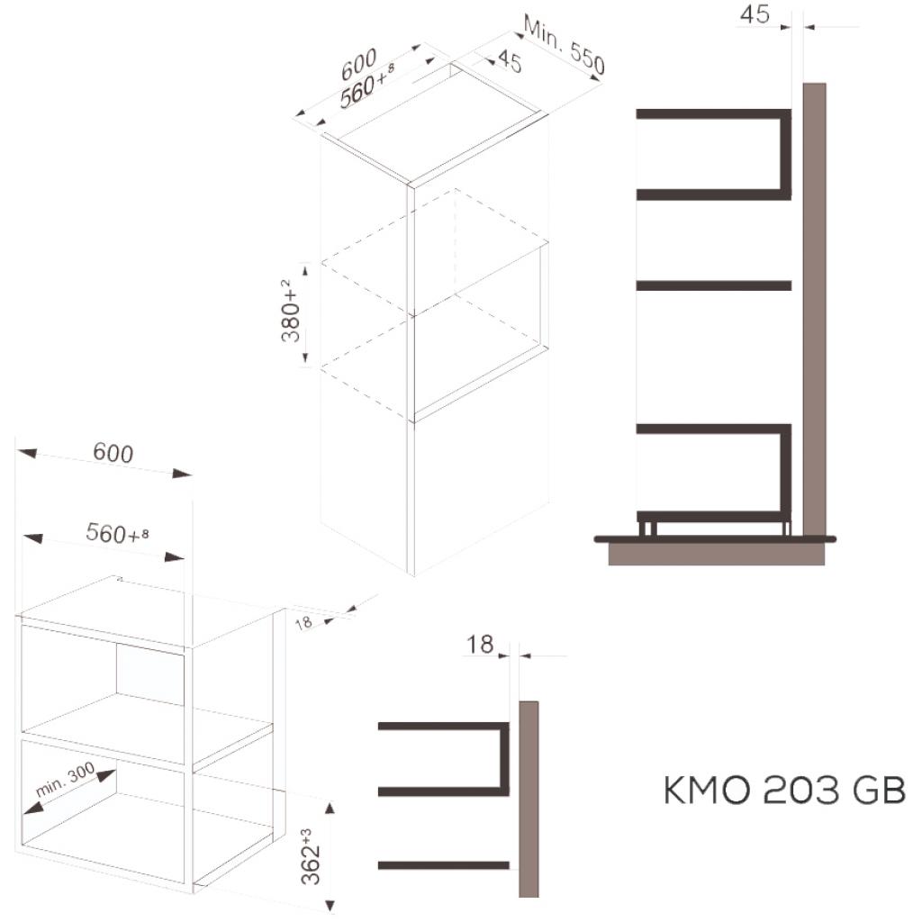 Мікрохвильова піч Kernau KMO 203 G B - зображення 2