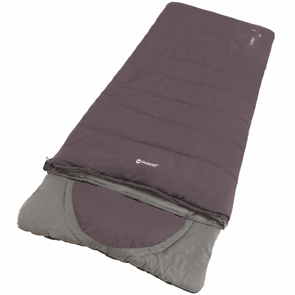 Спальний мішок Outwell Contour Reversible +2C Dark Purple Left (928747) - зображення 1